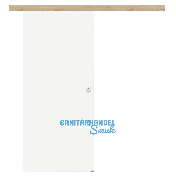 Glasschiebet�r Set Satiniert, 920x2100mm, Inlay CPL Achat Muschelgriff silber