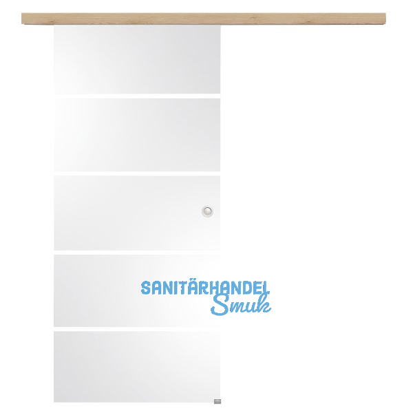 Glasschiebet�r Set Sensita 15, 920x2100mm Inlay CPL Achat Muschelgriff silber