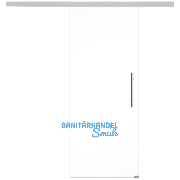 SOLIDO Glasschiebet�r Set Klarglas, Beschl�ge/Sto�griff silber, 920x2100