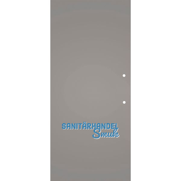 SOLIDO Glasschiebet�r BlackShine, mit Sto�griff Bohrung 820x2100