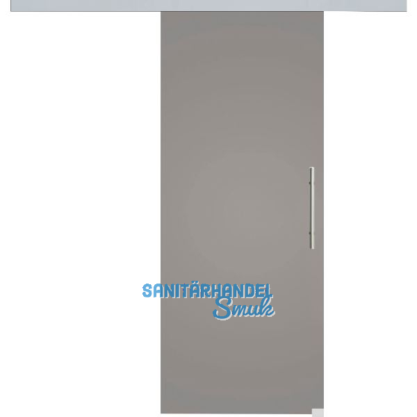 SOLIDO Glasschiebet�r Set BlackShine, Beschl�ge/Sto�griff silber, 820x2100