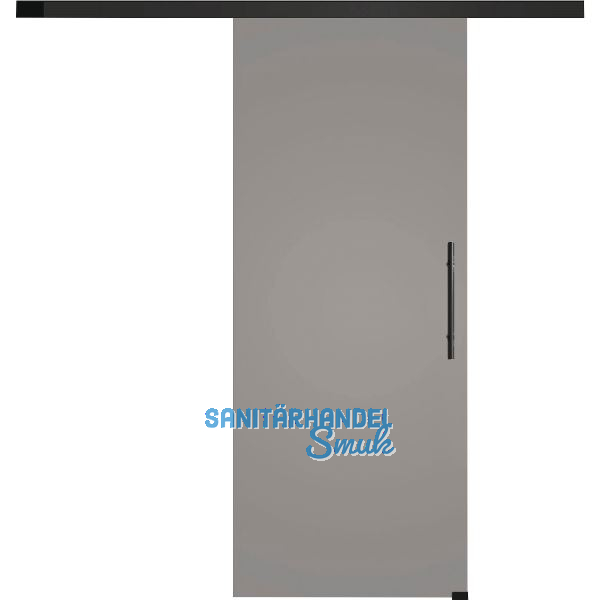 SOLIDO Glasschiebet�r Set BlackShine, Beschl�ge/Sto�griff schwarz, 920x2100