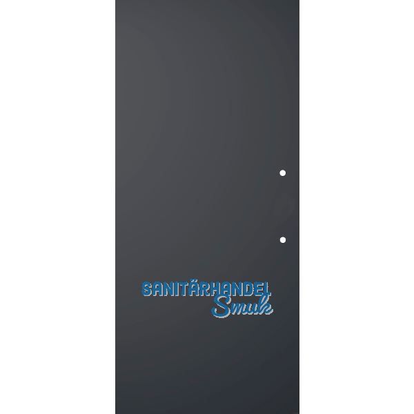 SOLIDO Glasschiebet�r BlackDark, mit Sto�griff Bohrung 820x2100