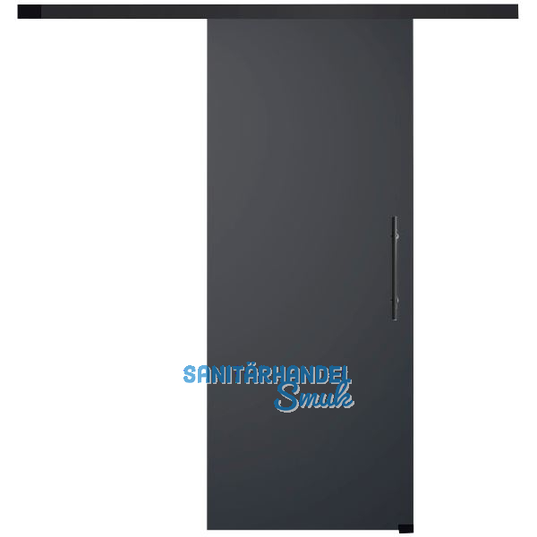 SOLIDO Glasschiebet�r Set BlackDark, Beschl�ge/Sto�griff schwarz, 820x2100