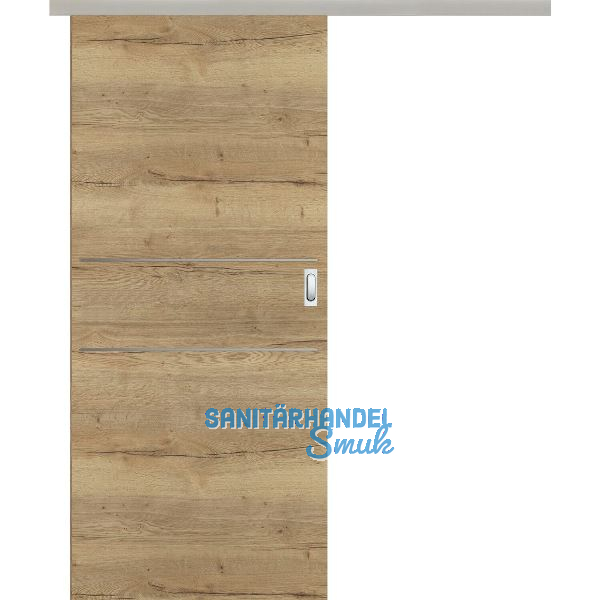 SOLIDO Donau Schiebet�re Set CPL Authentic Risseiche quer, 2 Lisenen, 920x2070