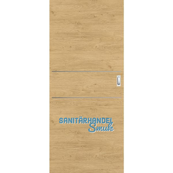SOLIDO Donau Schiebet�re CPL Natura Eiche quer, 2 Lisenen, 820x2070 mm