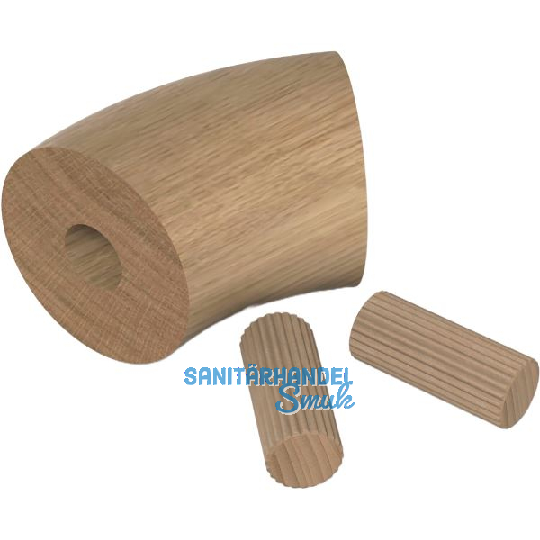 Handlauf-Baukastensystem Handlaufkr�mmer 45� Eiche lackiert