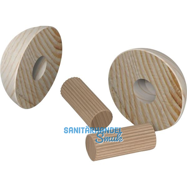 Handlauf-Baukastensystem Endhalbkugel Fichte roh