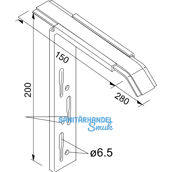 Halter Soft 40 Gr. 1 Vario 80 - 280 mm f�r Thermofassade