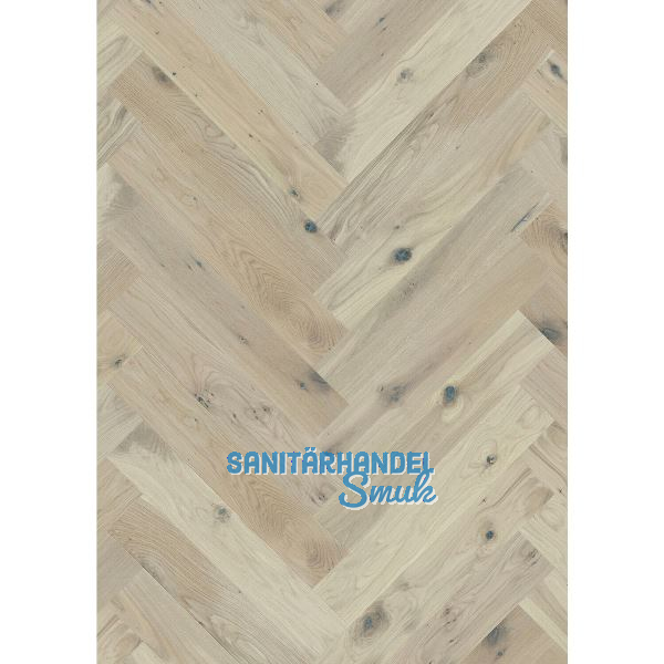 SOLIDO Fischgr�t Eiche kraftvoll leicht geb�rstet, wei� ge�lt, 14 mm