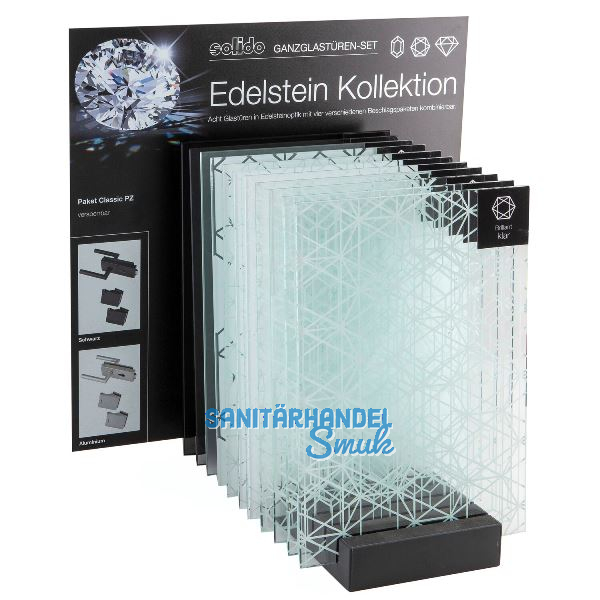 SOLIDO Glasmuster Aufsteller mit R�ckwand und 11 Gl�ser