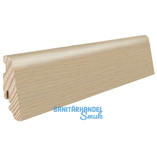 HARO Massiv-Sockelleiste furniert Eiche lichtwei� ge�lt, 19x58