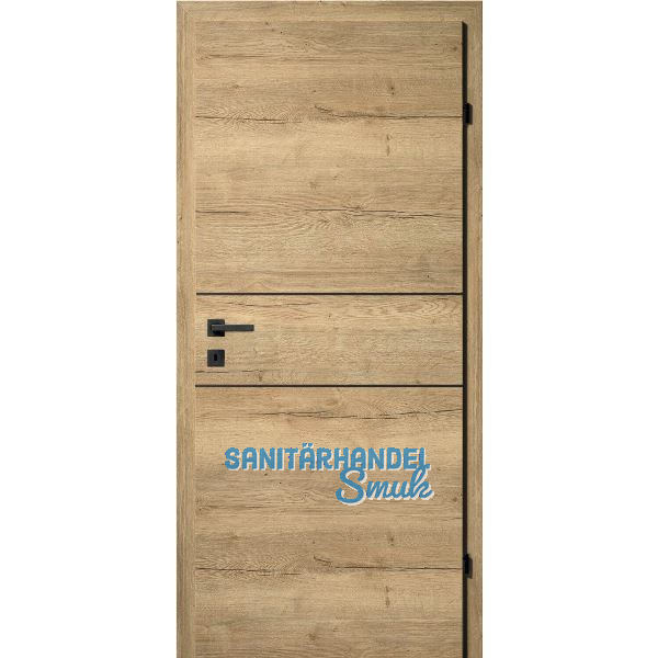 SOLIDO Smart Innent�re CPL Ripped Eiche 2 Lisenen schwarz VB RE TBA 800/2030mm