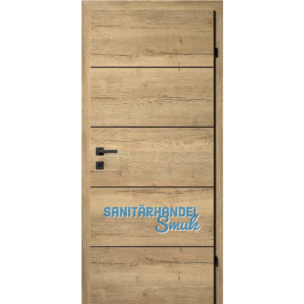 SOLIDO Smart Innent�re CPL Ripped Eiche 4 Lisenen schwarz VB RE TBA 750/2030 mm