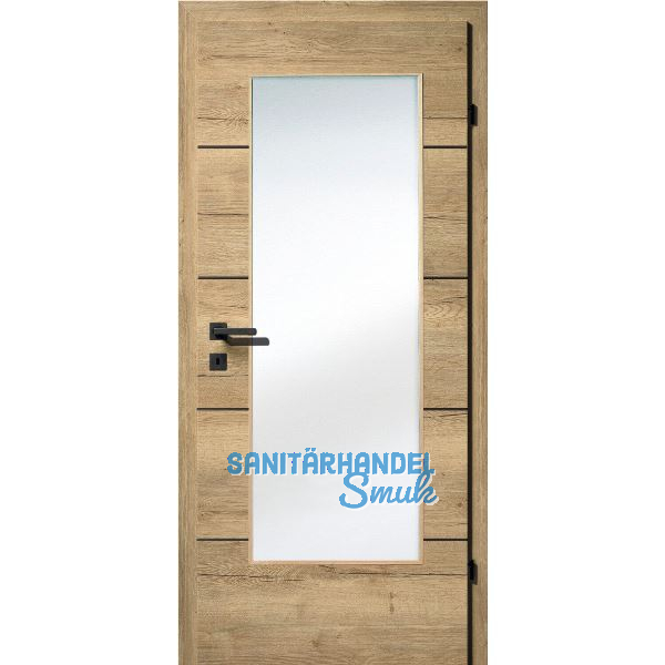 SOLIDO Smart Innent�re CPL Ripped Eiche 4 Lisenen schwarz GL LI TBA 800/2030mm