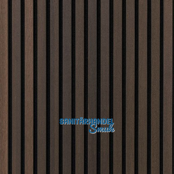 Akustikpaneel mit Softkante Eiche ger�uchert roh / schwarz