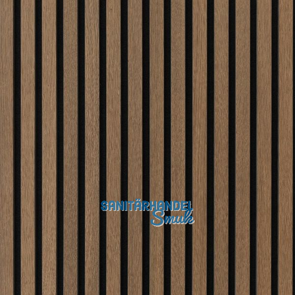 Akustikpaneel mit Softkante Eiche Antik roh / schwarz