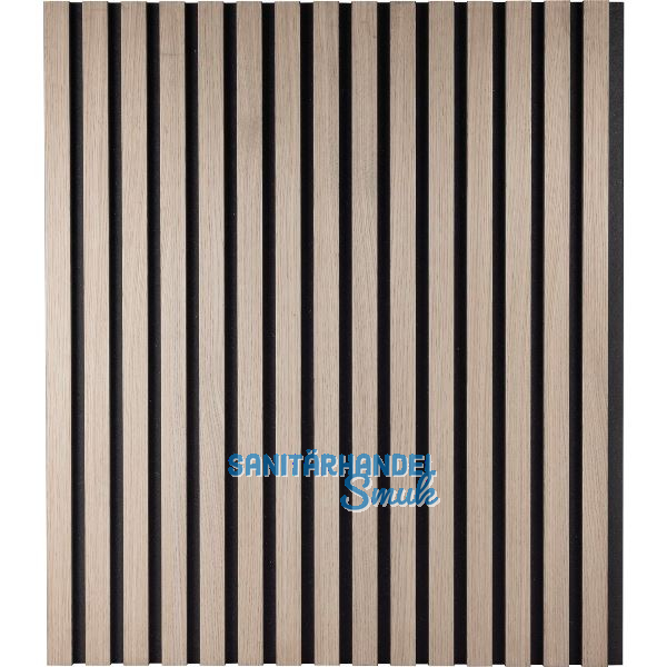 Designpaneel MDF massiv mit Softkante Eiche Natur roh / schwarz