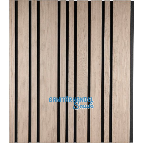 Designpaneel MDF massiv Plus mit Softkante Eiche natur roh / schwarz
