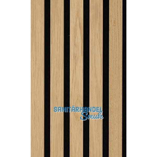 Akustikpaneel Muster Eiche Natur roh / schwarz