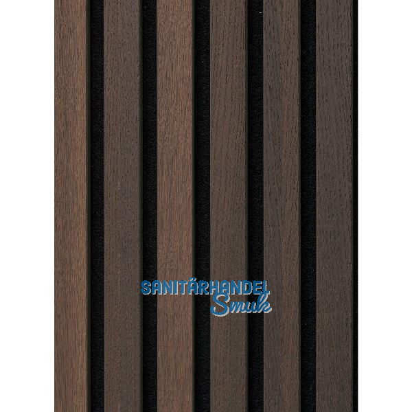 Akustikpaneel Muster mit Softkante Eiche ger�uchert roh / schwarz