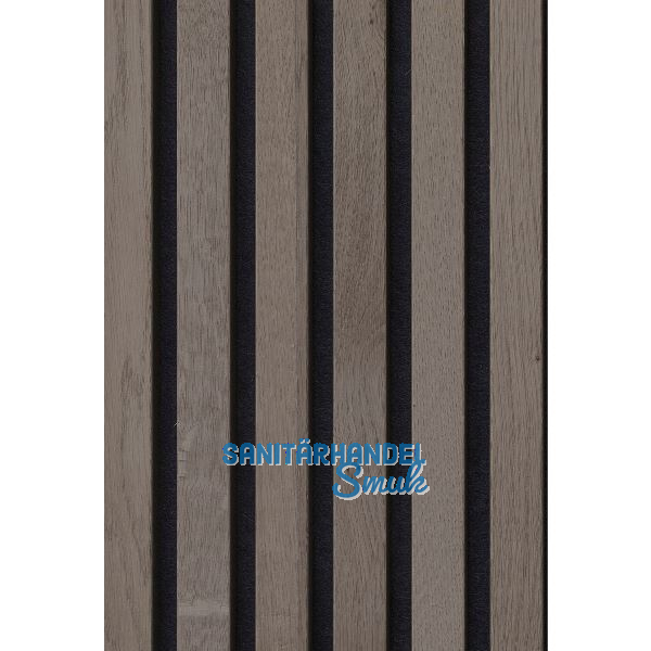 Akustikpaneel Muster mit Softkante Eiche grau roh / schwarz
