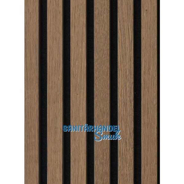 Akustikpaneel Muster mit Softkante Eiche Antik roh / schwarz