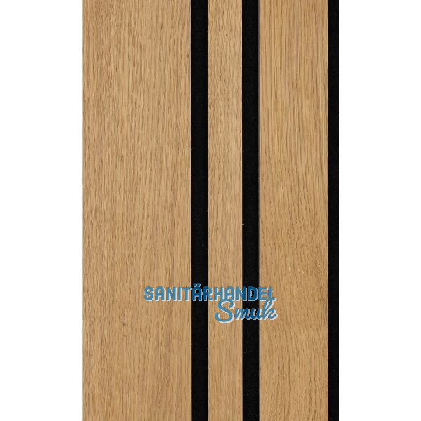 Akustikpaneel Plus Muster Eiche Natur roh / schwarz