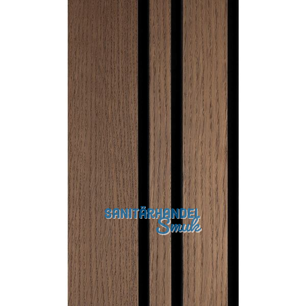 Akustikpaneel Plus Muster mit Softkante Eiche antik roh / schwarz