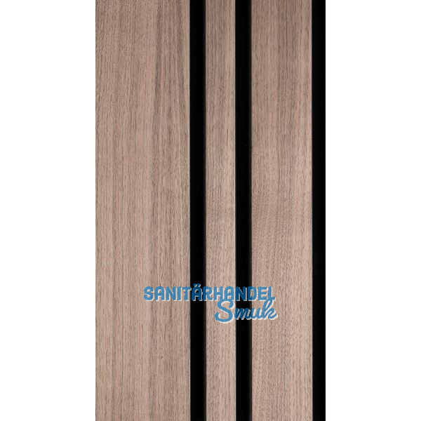 Akustikpaneel Plus Muster mit Softkante Nuss natur / schwarz