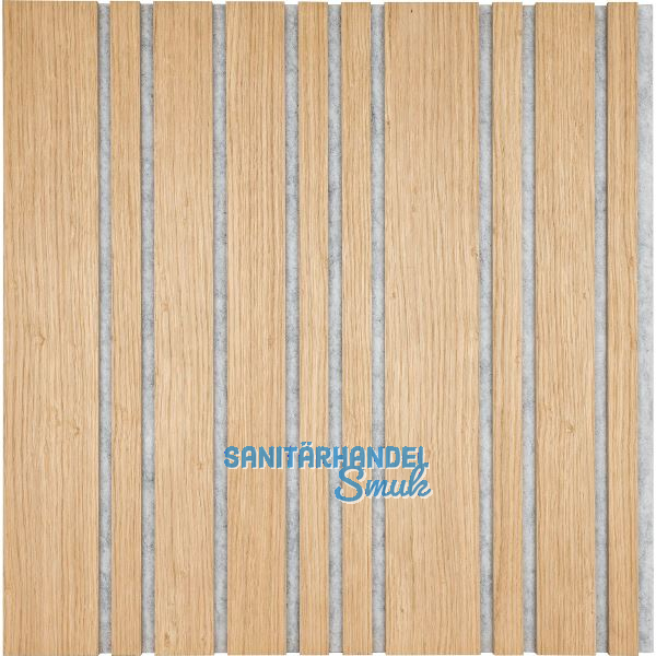 Akustikpaneel Plus mit Softkante Eiche Natur roh / grau