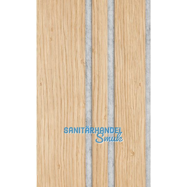 Akustikpaneel Plus Muster mit Softkante Eiche Natur roh / grau