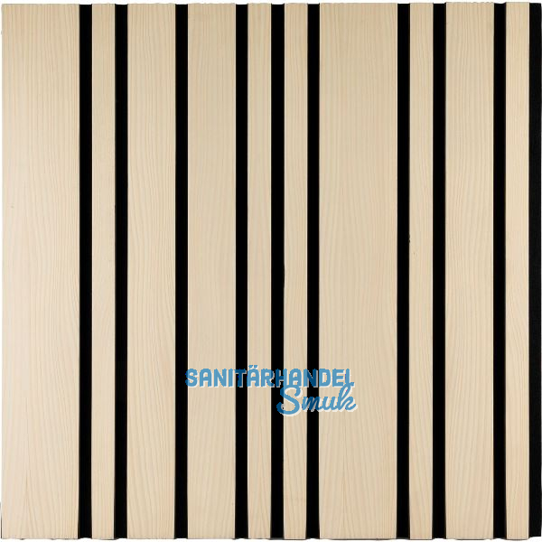 Akustikpaneel Plus mit Softkante Wei�tanne Natur roh / schwarz