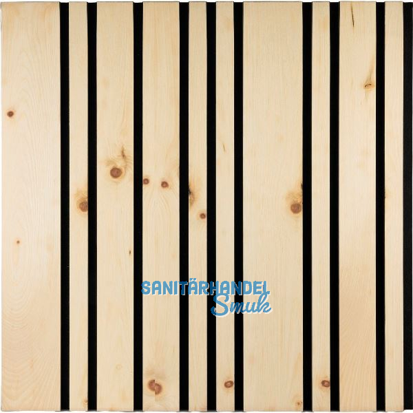 Akustikpaneel Plus mit Softkante Zirbe Natur roh / schwarz