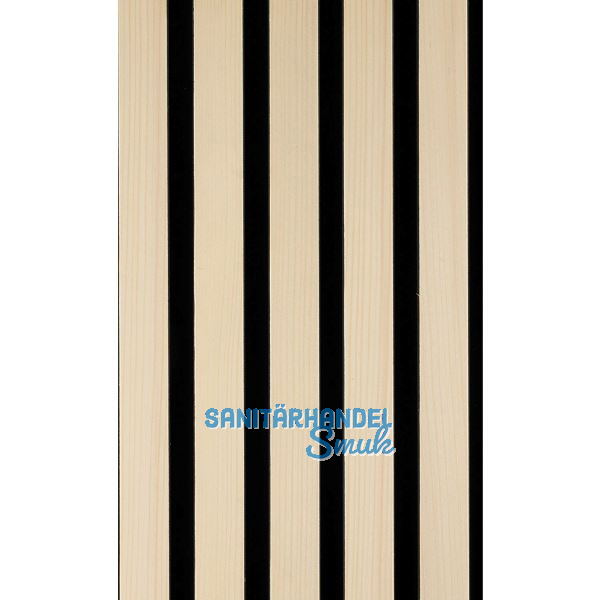 Akustikpaneel Muster Wei�tanne Natur roh / schwarz