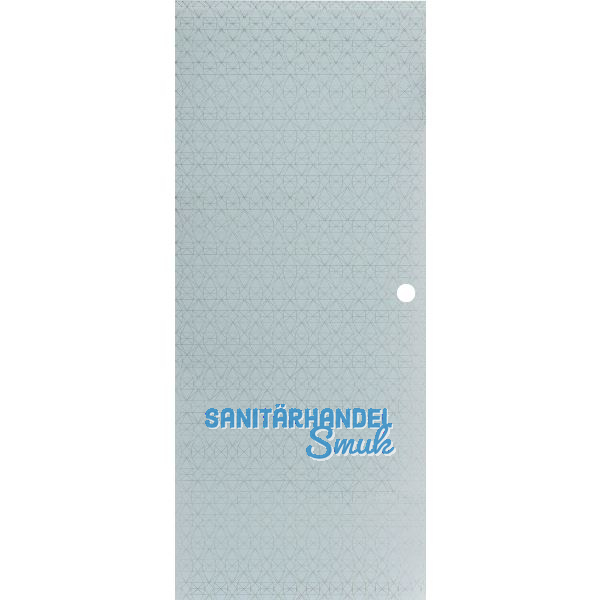 SOLIDO Glasschiebet�r Edelstein Diamant wei�, Muschelgriff Bohrung 820x2100