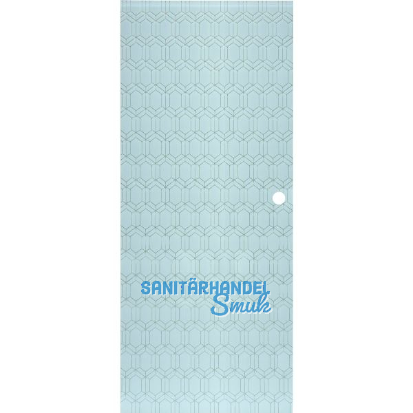 SOLIDO Glasschiebet�r Edelstein Gr. Smaragd wei�, Muschelgriff Bohrung 920x2100