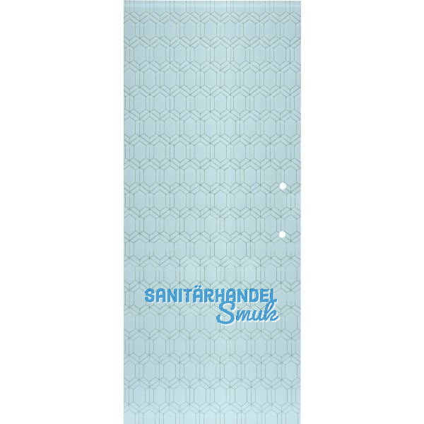 SOLIDO Glasschiebet�r Edelstein Gr. Smaragd wei�, mit Sto�griff Bohrung 820x2100