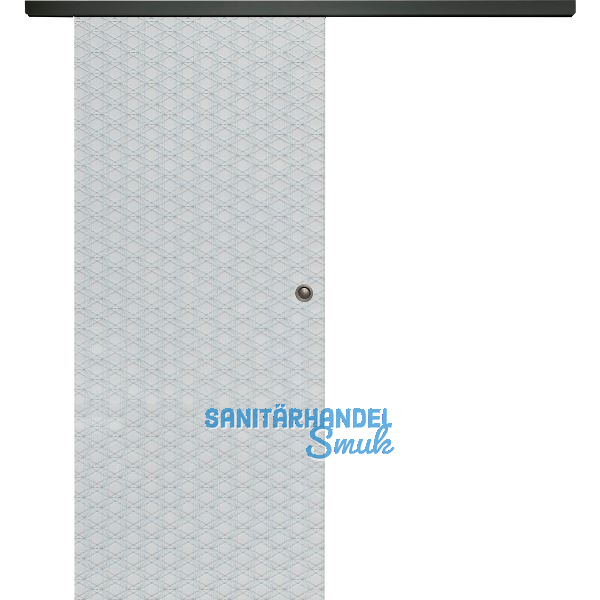 SOLIDO Glasschiebet�r Set Edelstein Brillant klar, Muschelgriff schwarz, 820