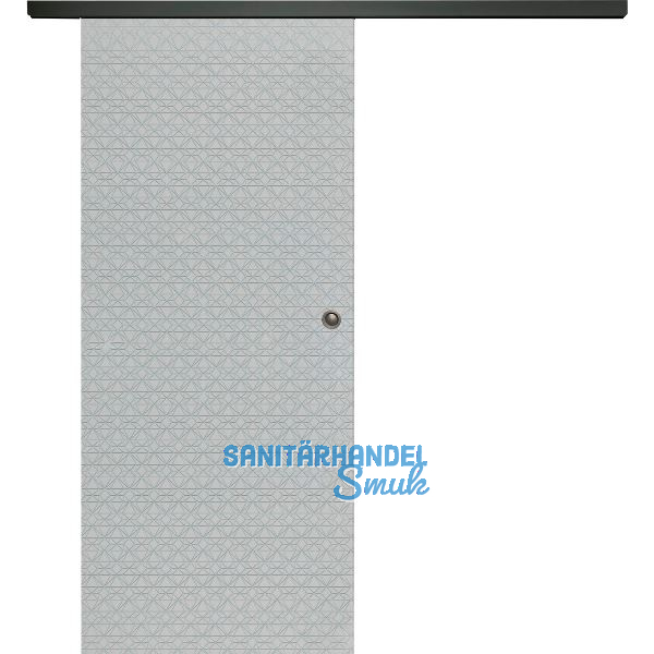 SOLIDO Glasschiebet�r Set Edelstein Diamant klar, Muschelgriff schwarz, 820