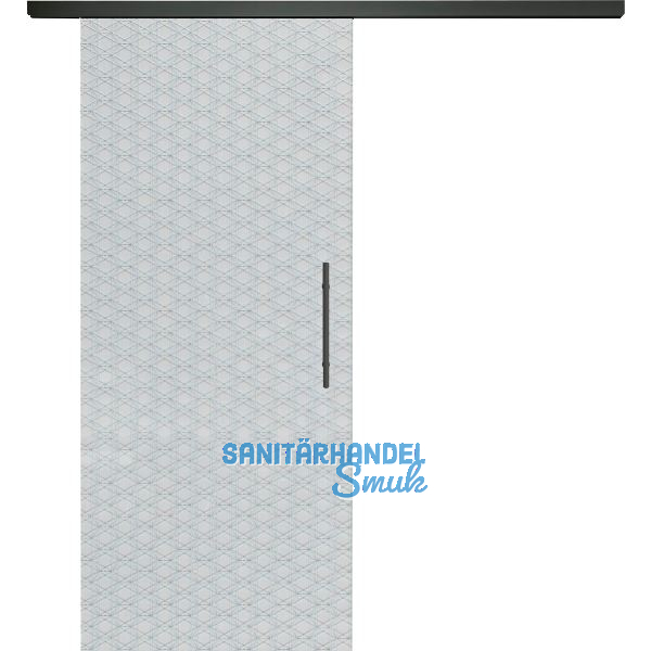 SOLIDO Glasschiebet�r Set Edelstein Brillant klar, Sto�griff schwarz, 920