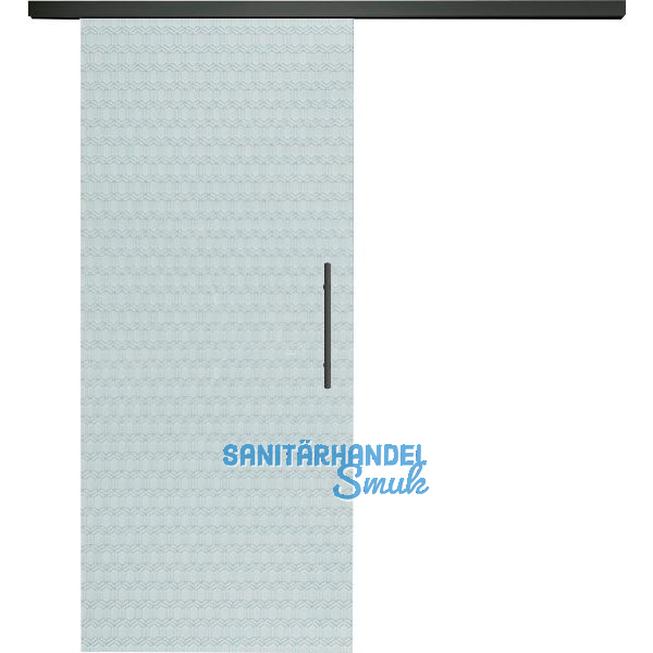 SOLIDO Glasschiebet�r Set Edelstein Smaragd klar, Sto�griff schwarz, 920