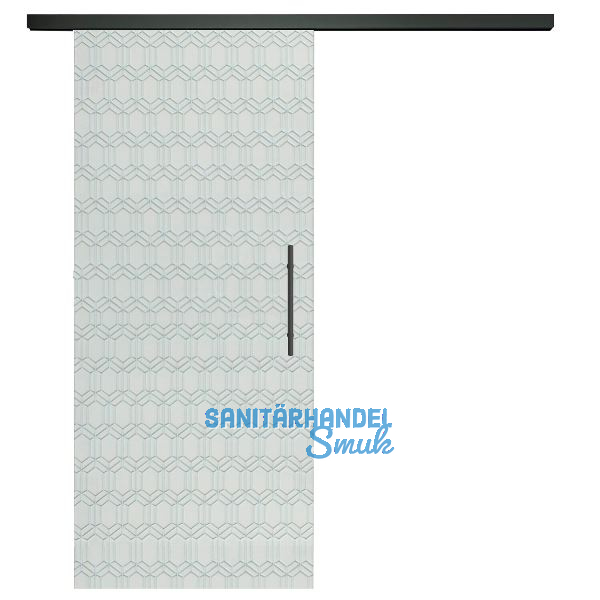 SOLIDO Glasschiebet�r Set Edelstein Grande Smaragd klar, Sto�griff schwarz, 920