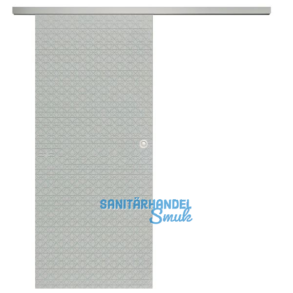 SOLIDO Glasschiebet�r Set Edelstein Diamant klar, Muschelgriff silber, 820