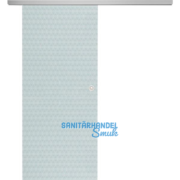 SOLIDO Glasschiebet�r Set Edelstein Smaragd klar, Muschelgriff silber, 820