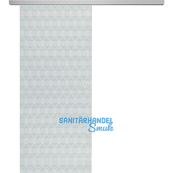 SOLIDO Glasschiebet�r Set Edelstein Gr. Smaragd klar, Muschelgriff silber, 920