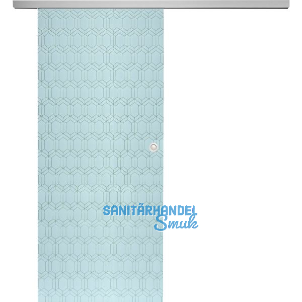 SOLIDO Glasschiebet�r Set Edelstein Gr. Smaragd wei�, Muschelgriff silber, 920