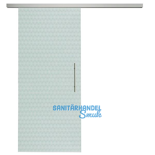 SOLIDO Glasschiebet�r Set Edelstein Smaragd klar, Sto�griff silber, 920