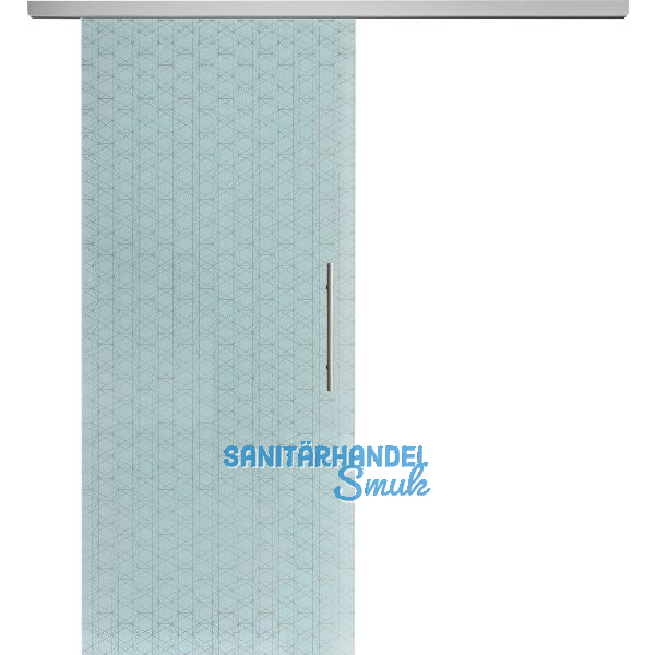 SOLIDO Glasschiebet�r Set Edelstein Brillant wei�, Sto�griff silber, 820