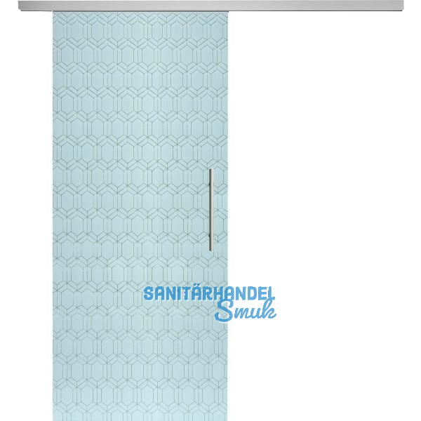 SOLIDO Glasschiebet�r Set Edelstein Gr. Smaragd wei�, Sto�griff silber, 820